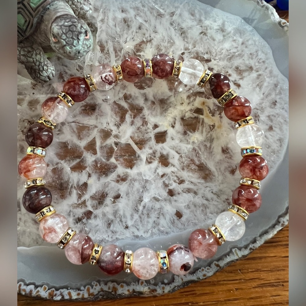 Hematoid Crystal Bracelet with Filigree Accents